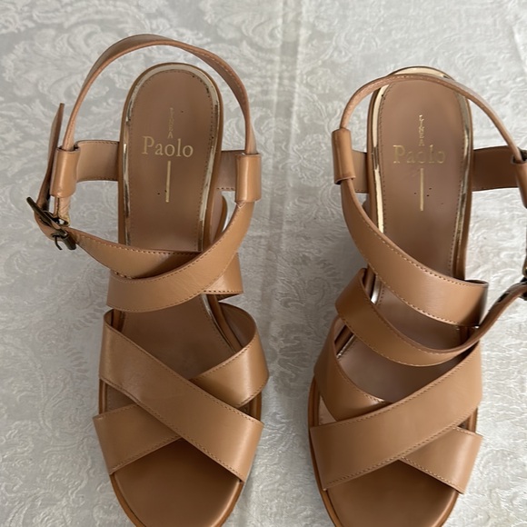 Lines Paolo Women Wedge Heels Size 9.5 M - Picture 4 of 17